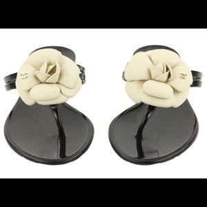 CHANEL Camellia Slide Sandals